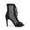 Bottines en daim et maille noire