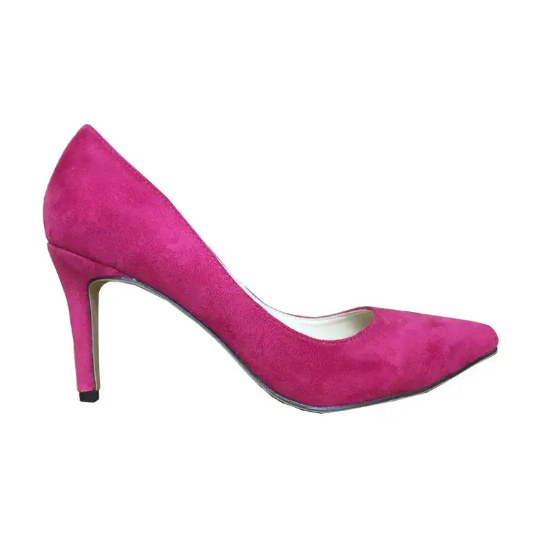 Décolleté in pelle scamosciata da 8 cm