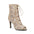 Beige Patent Leather Mesh Dance Boots