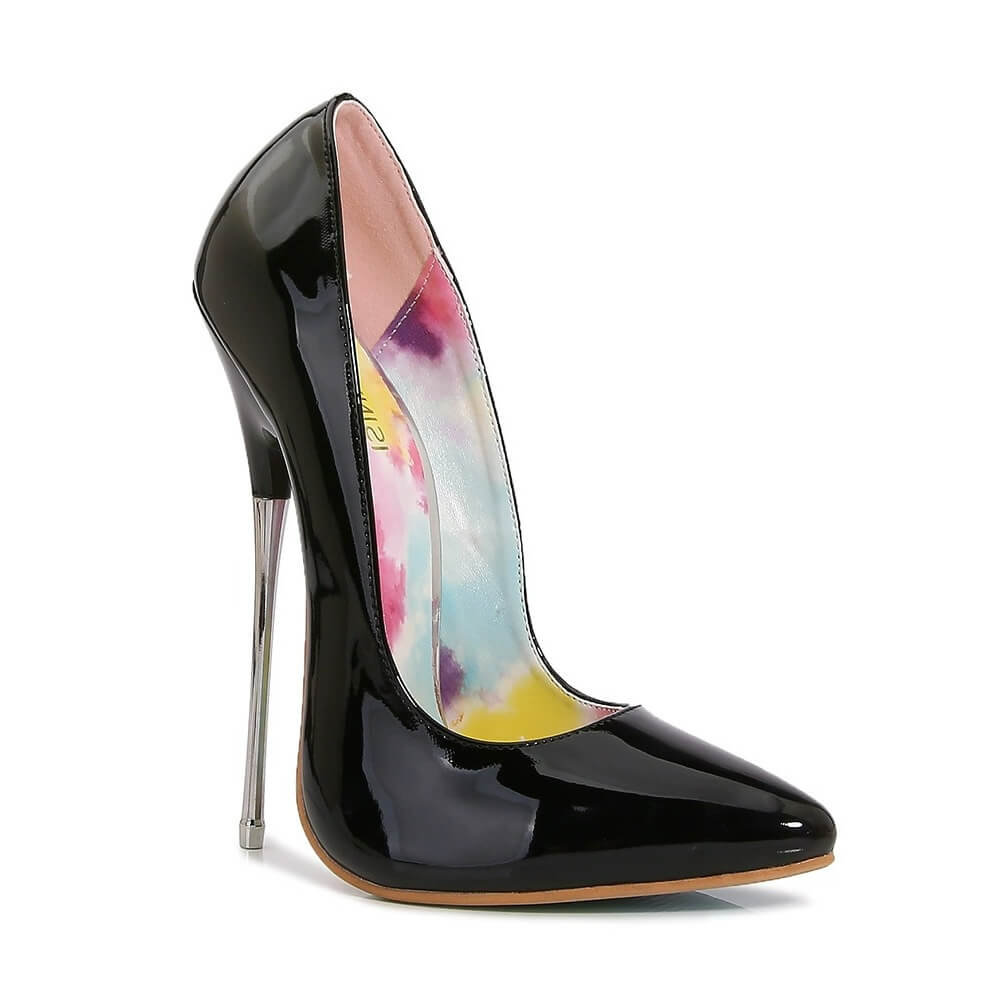 Décolleté nere a punta da 16 cm