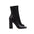 Black Block Heel Open Toe Ankle Boots