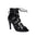 Black Crisscross Lace-Up Ankle Boots