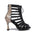 Black Gold Leather Lace Up Ankle  Boots