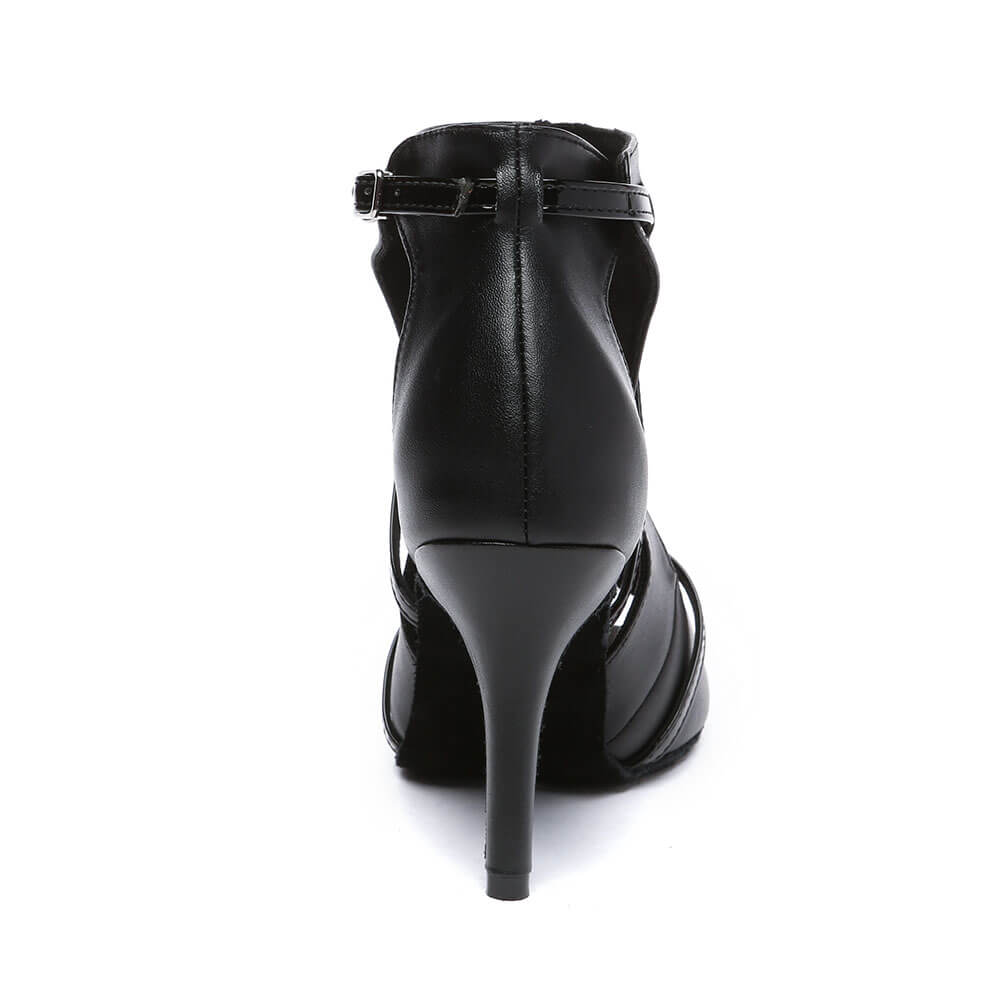 Stivali da ballo latino neri cavi