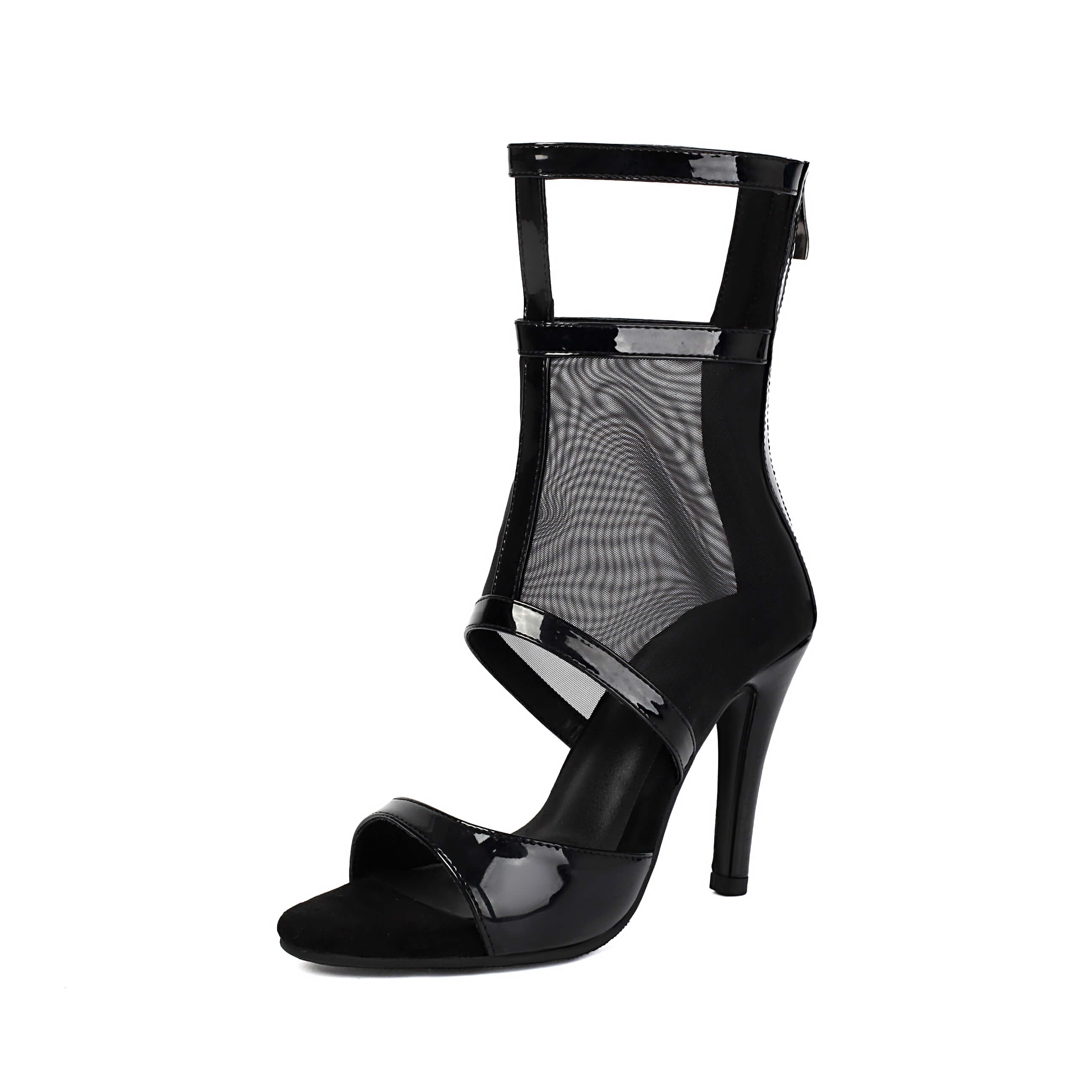 Stivaletti neri con lacci incrociati