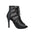 Black Lace-Up Open-Toe Dance Boots