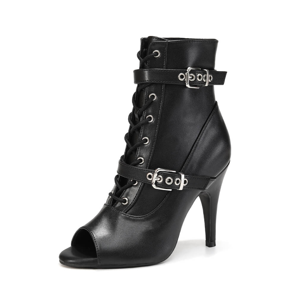 Scarpe da ballo jazz con lacci neri