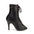 Black Leather Stiletto Heeled Ankle Boots