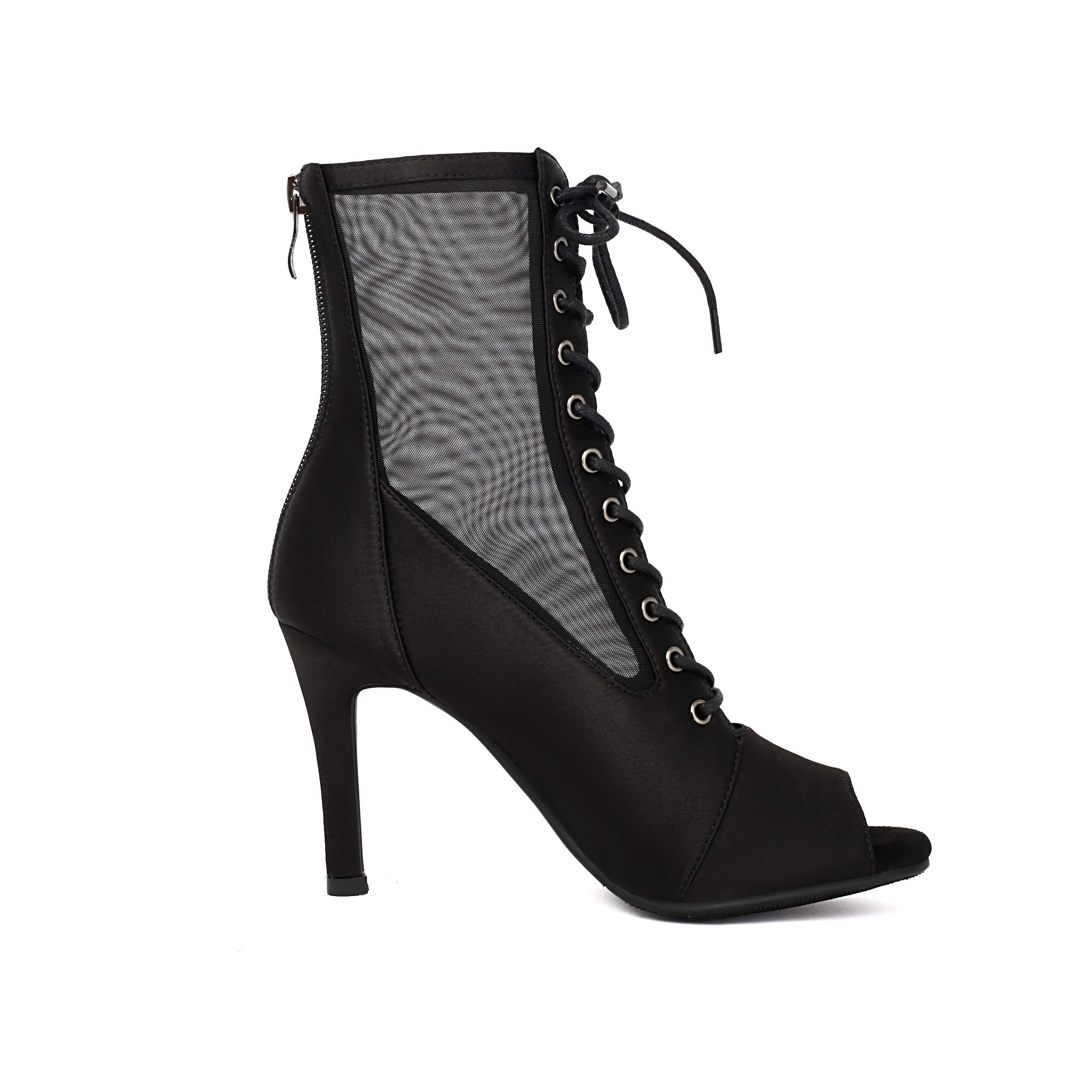 Stivaletti neri con lacci incrociati