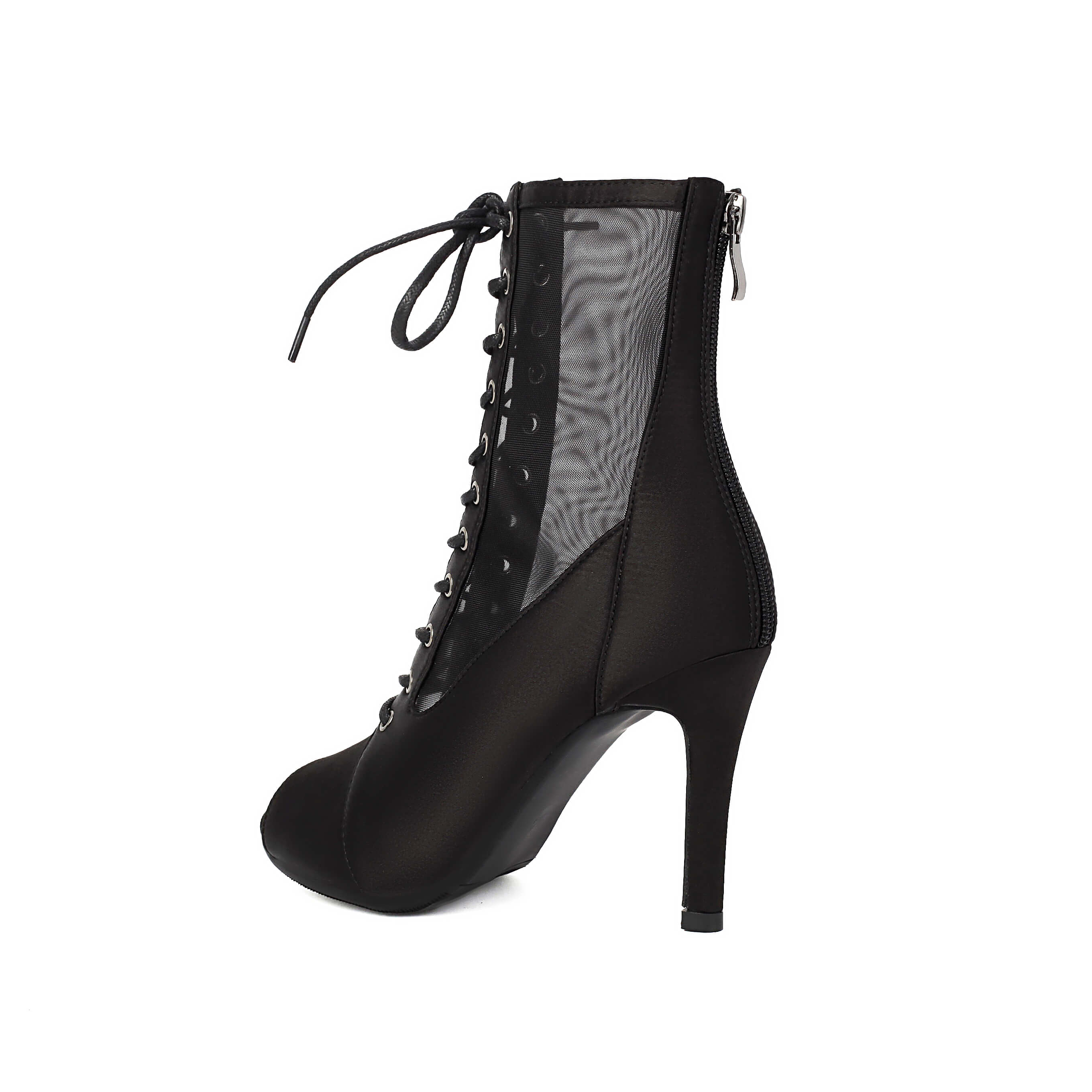 Stivaletti neri con lacci incrociati