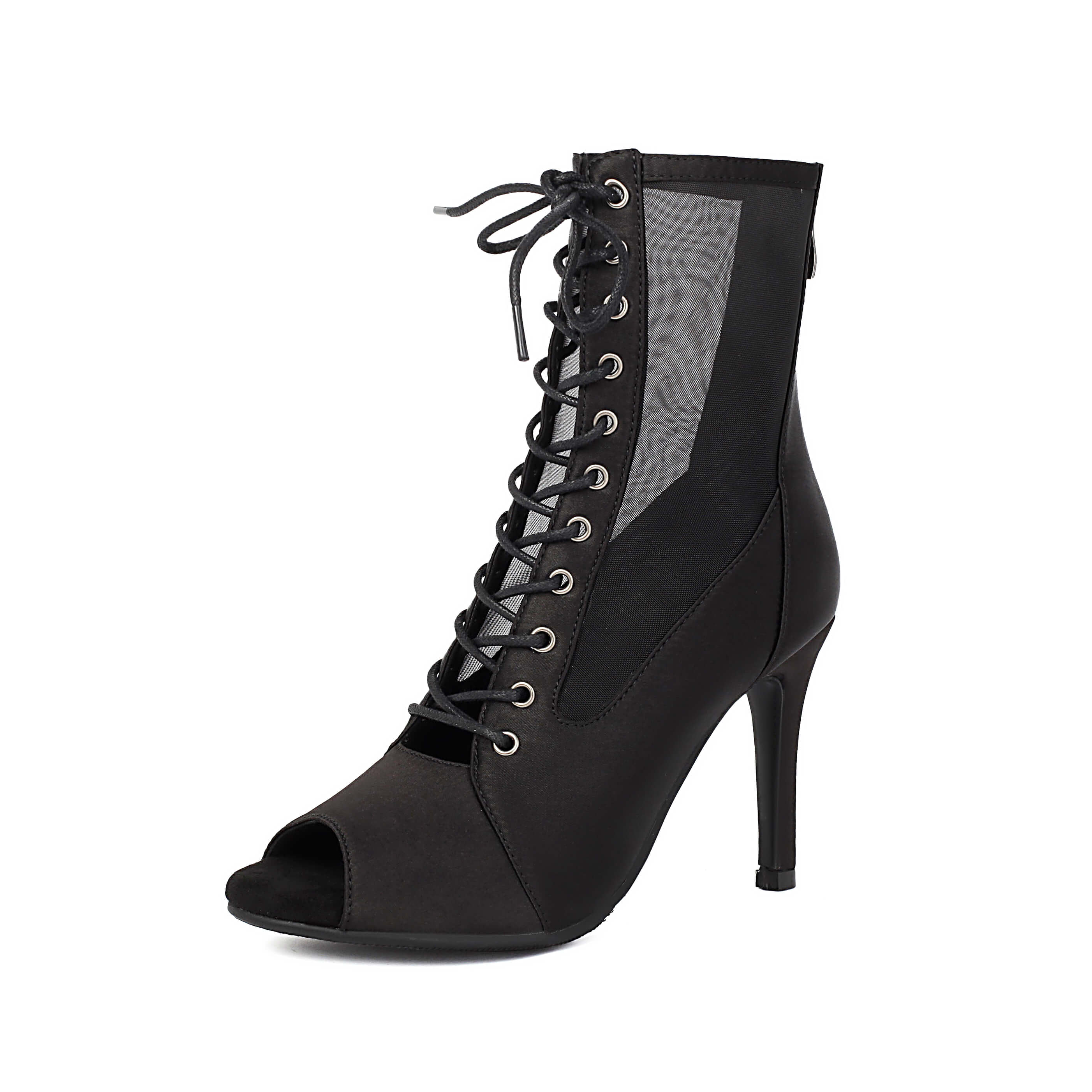 Stivaletti neri con lacci incrociati