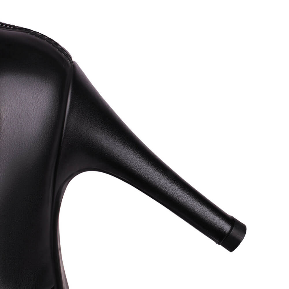 Stivali da ballo con lacci neri opachi