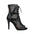 Black Mesh Cutout Dance Boots