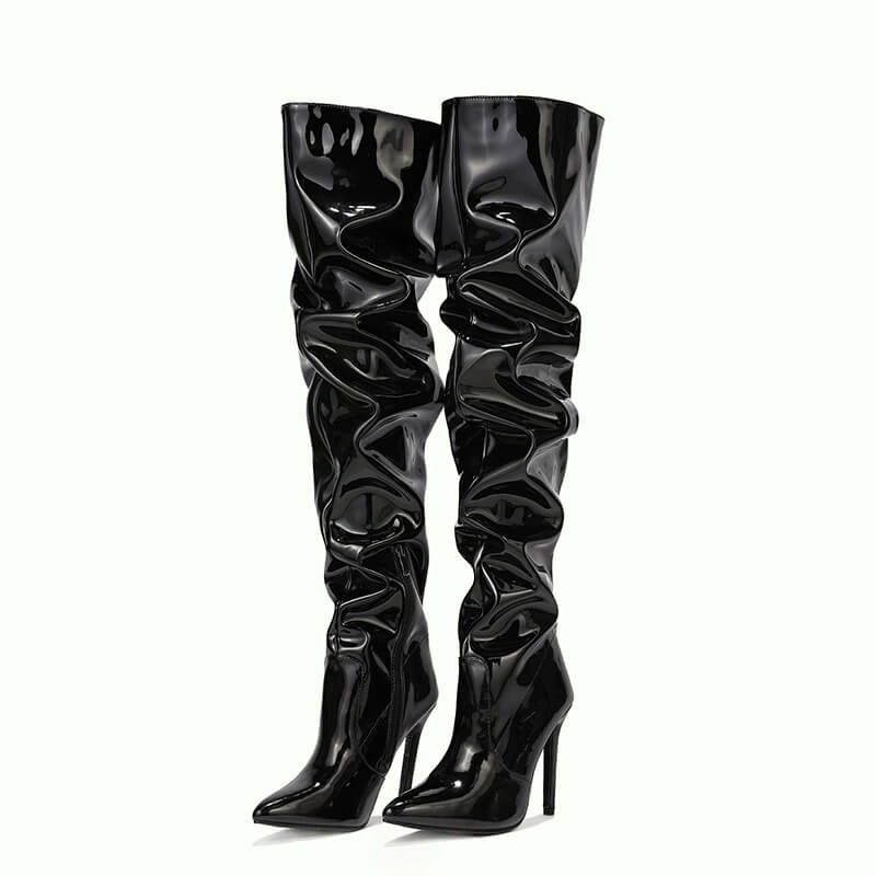 Over The Knee Pleated Boots