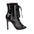 Black Patent Leather Mesh Dance Boots