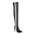 Black Pointed Leather Over-the-Knee Boots