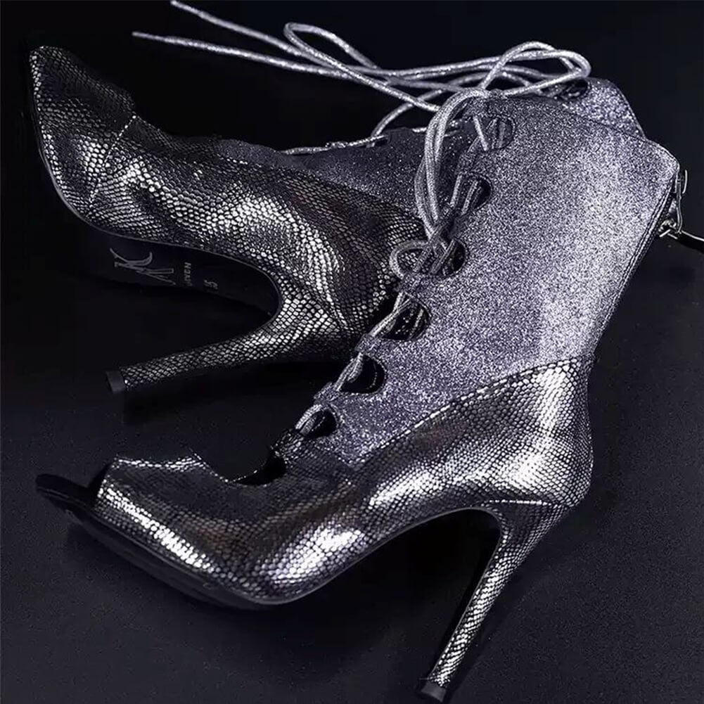 Escarpins à lacets noirs pour danse latine jazz