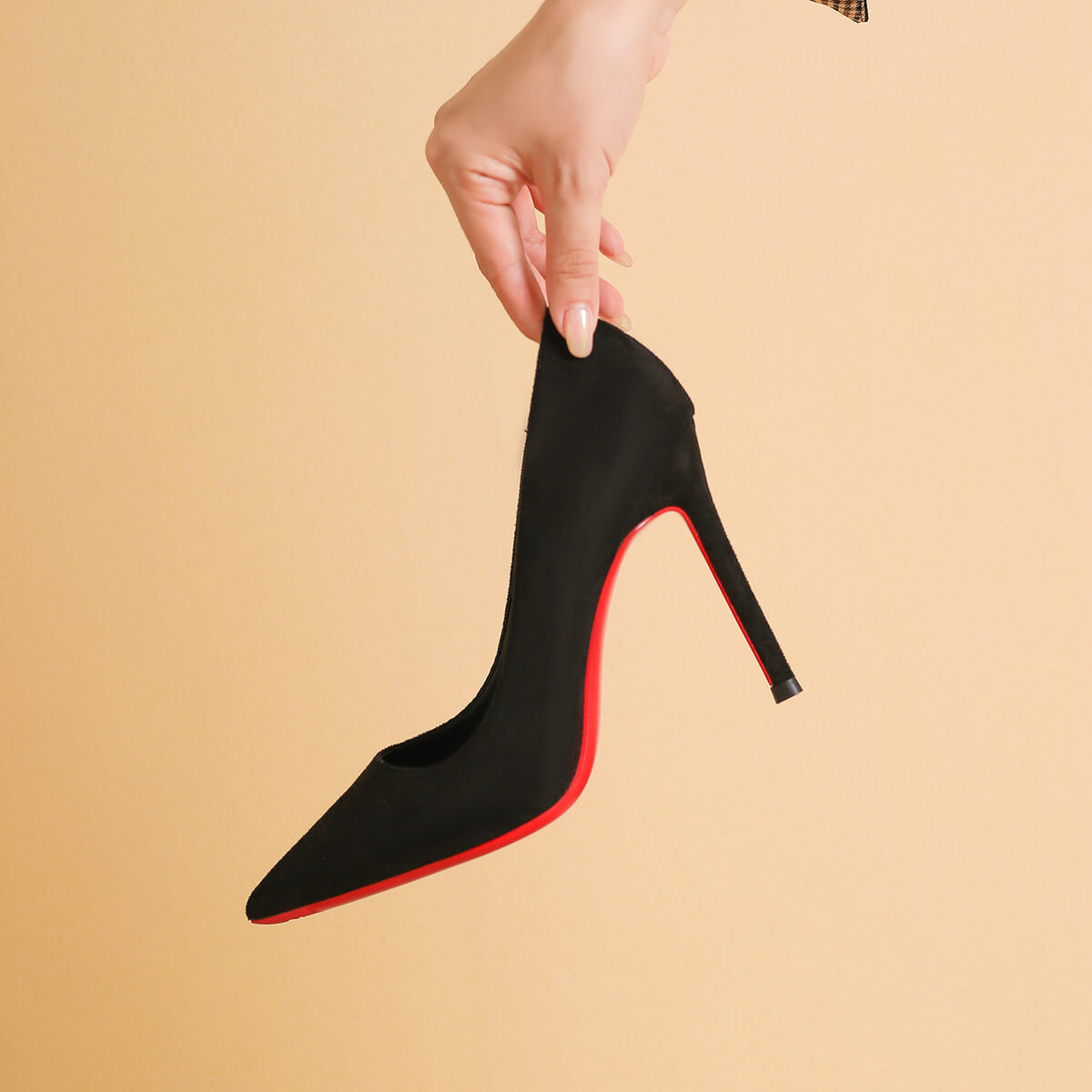 Stiletti in pelle scamosciata nera