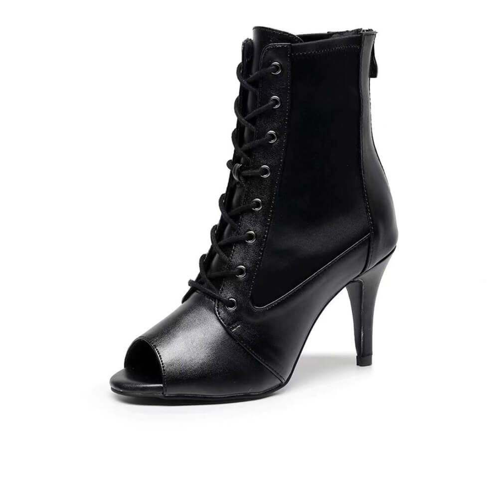 Stivali da ballo stringati da donna neri