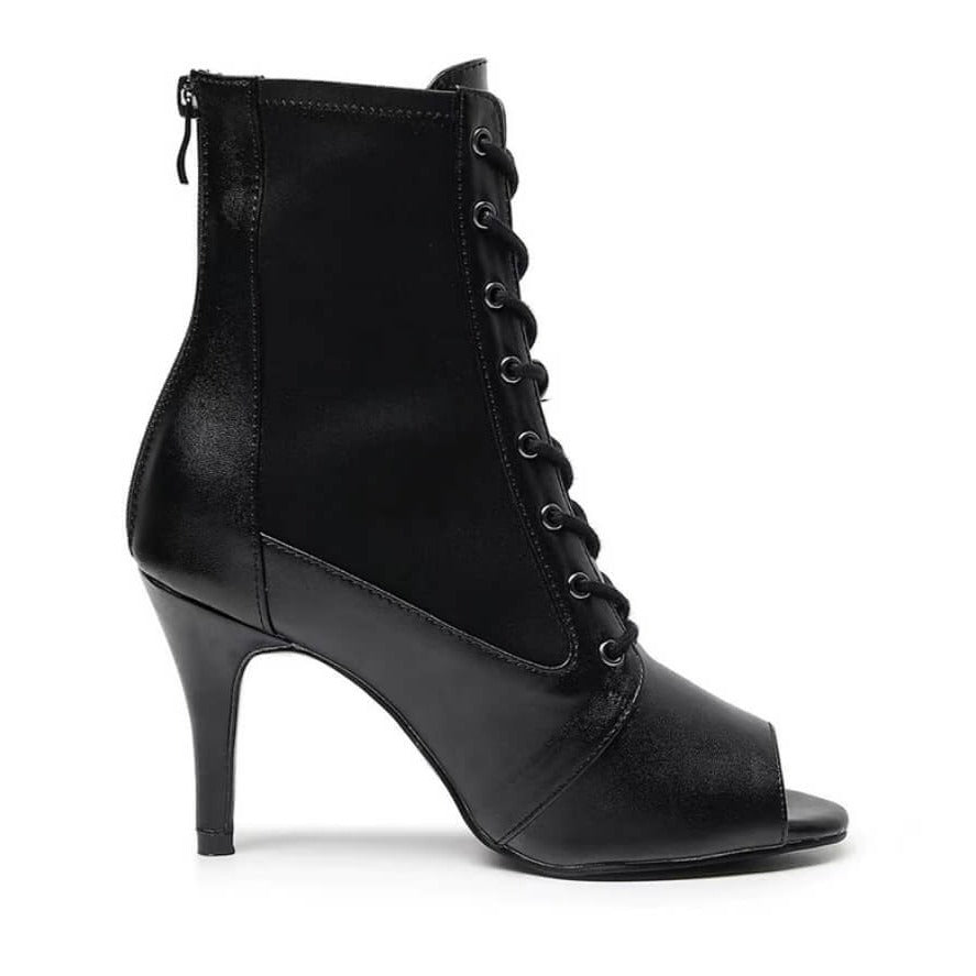 Stivali da ballo stringati da donna neri