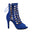 Blue Grid Hollow Dance Sandals High Heels