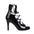 Bright Black Lace-Up Dance Boots