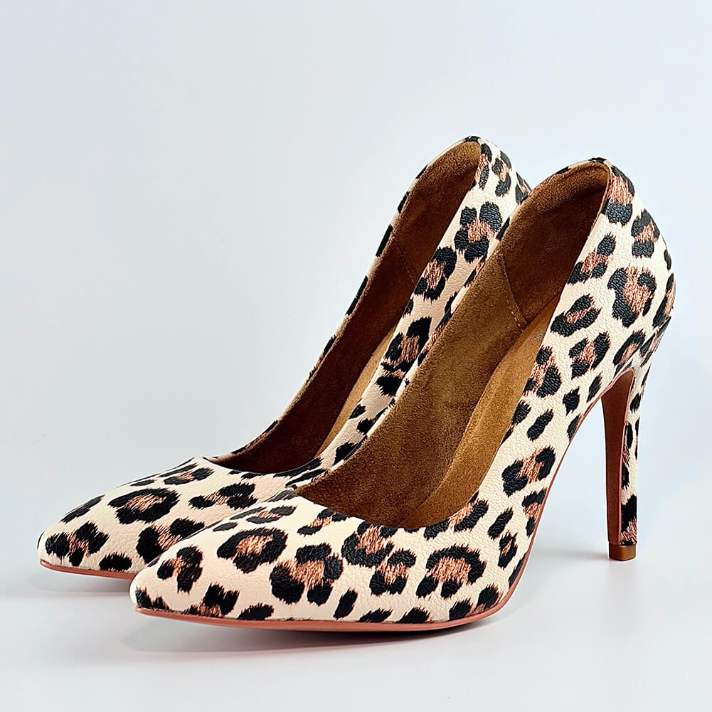 Brown Leopard Print Pumps
