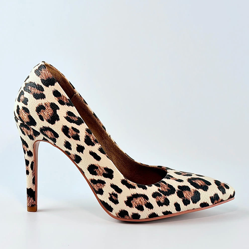 Brown Leopard Print Pumps