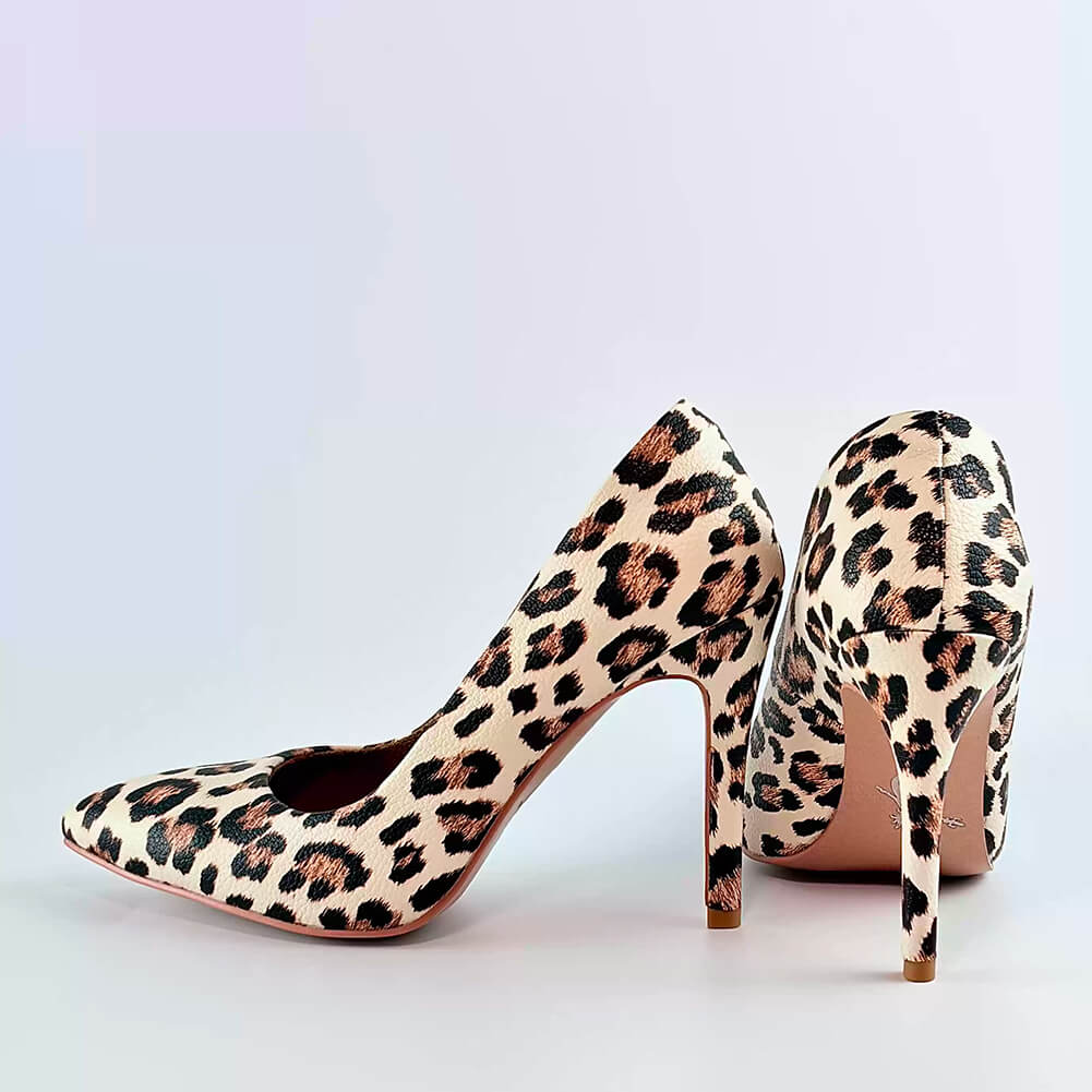 Brown Leopard Print Pumps