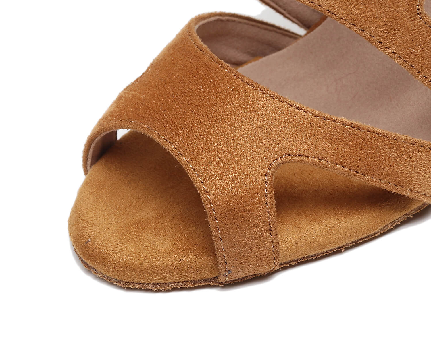 Brown Suede Openwork Breathable Dance Boots
