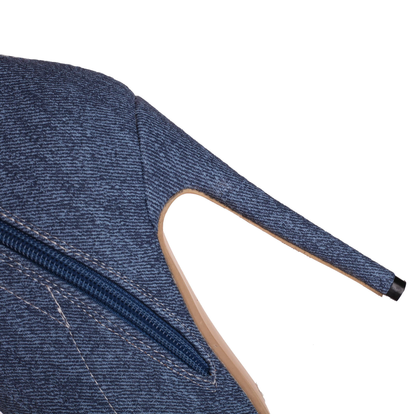 Stivali da cowboy Stivali al ginocchio con tacco alto a spillo con zip alla moda