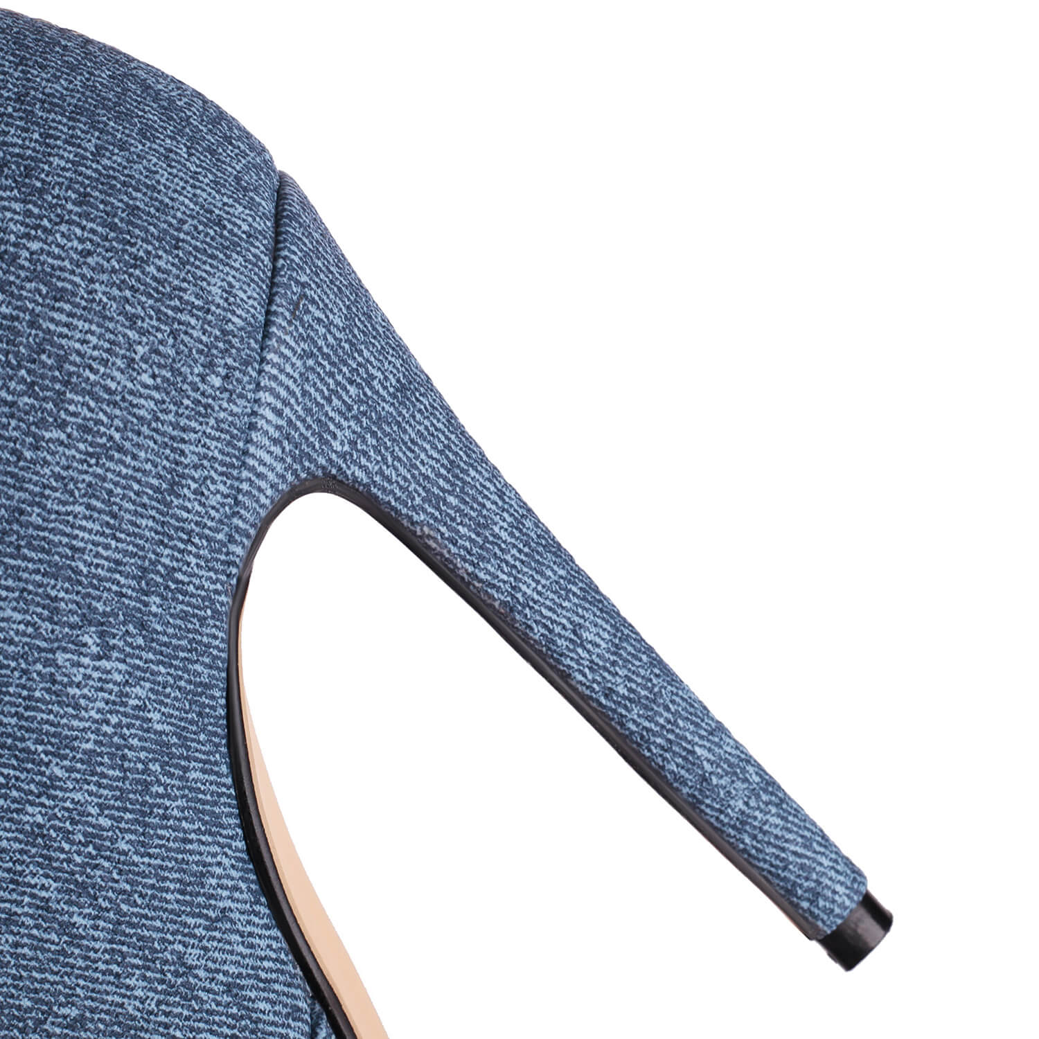 Stivali da cowboy blu scuro Stivali al ginocchio con tacco alto