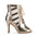 Gold Lace-Up Open-Toe Dance Boots