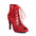 Red Ladies Lace-up Glitter High Heels Dance Boots