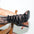 Black Lace-up Latin Jazz Dance High Heels