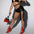 Red Lace-up Latin Jazz Dance High Heels