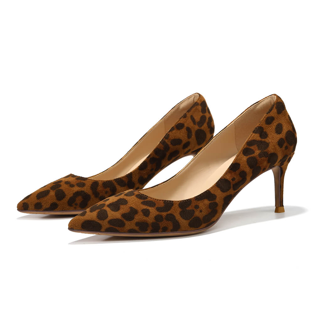 Leopard Suede Pumps