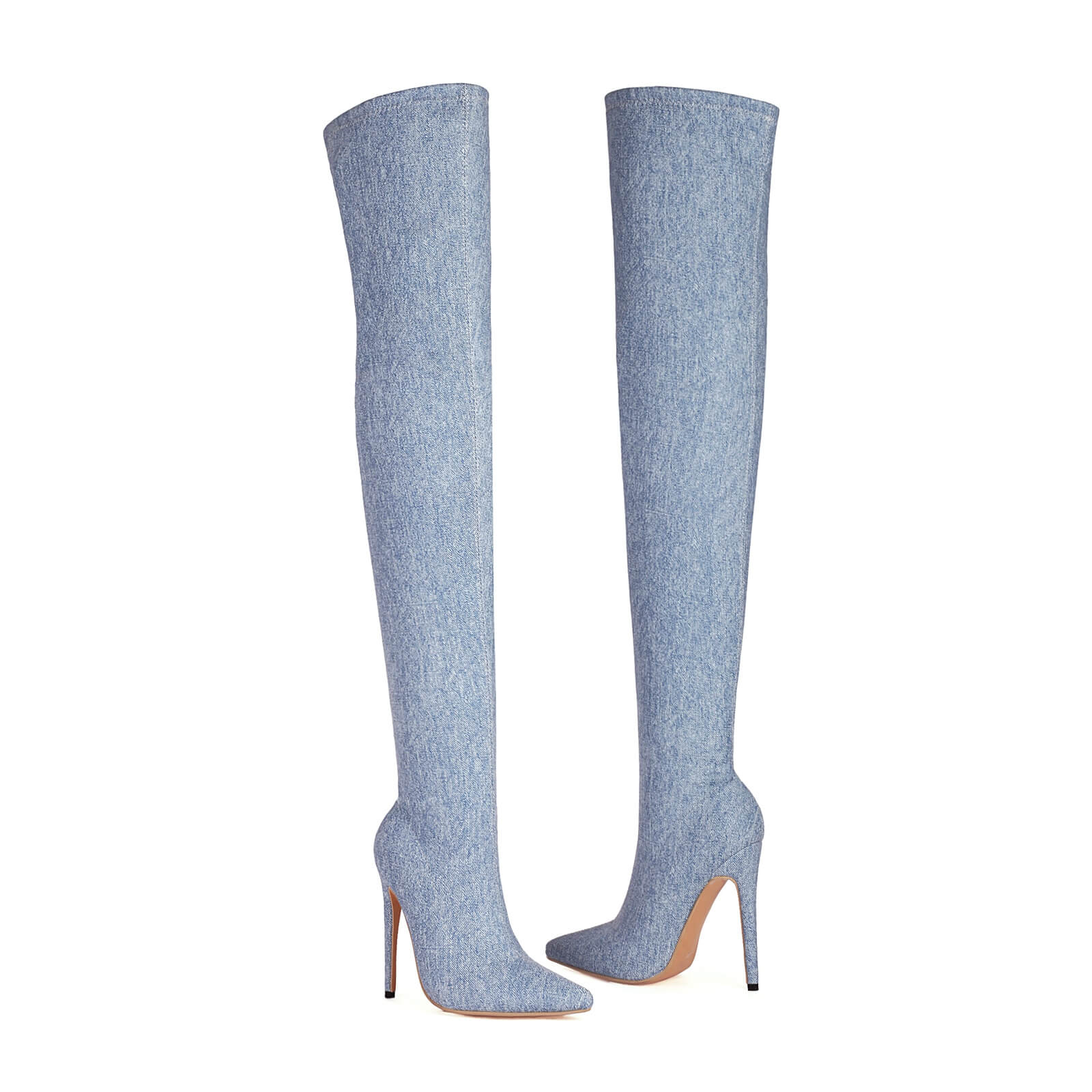 Cowboy Boots Fashion Zip Stiletto High Heel Knee-High Boots