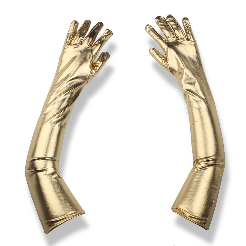 Guanti lunghi in pizzo e rete