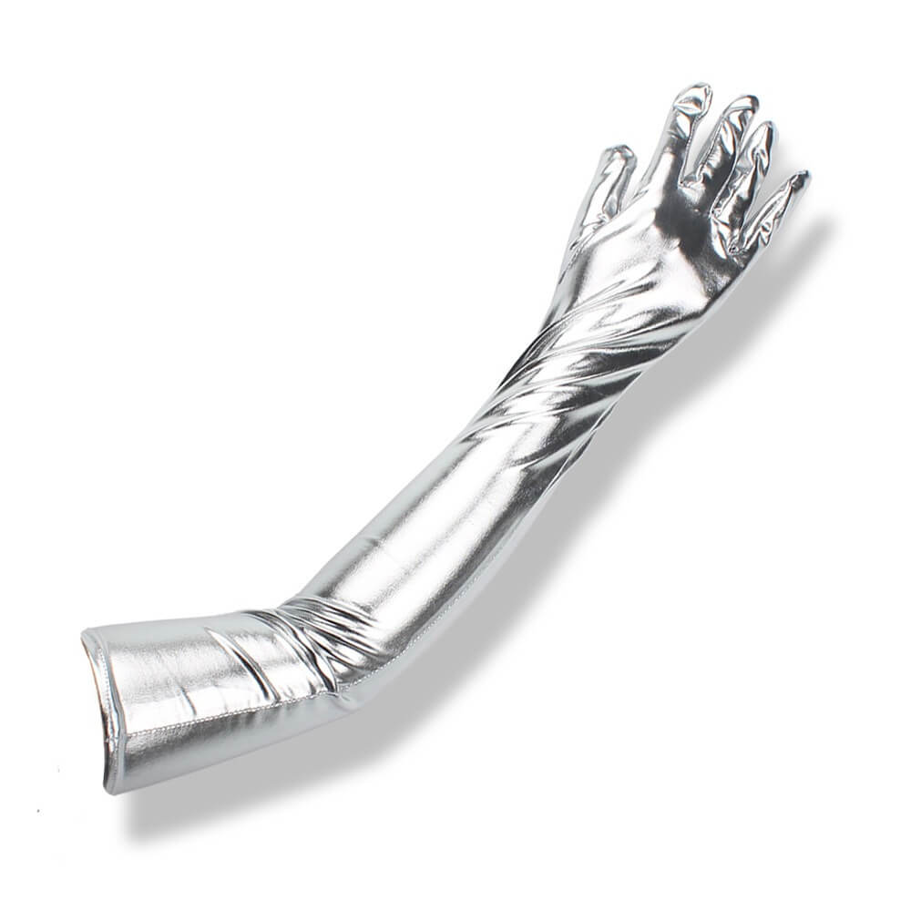 Guanti lunghi in pizzo e rete