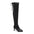 Matte Black Open-Toe Over-The-Knee Boots