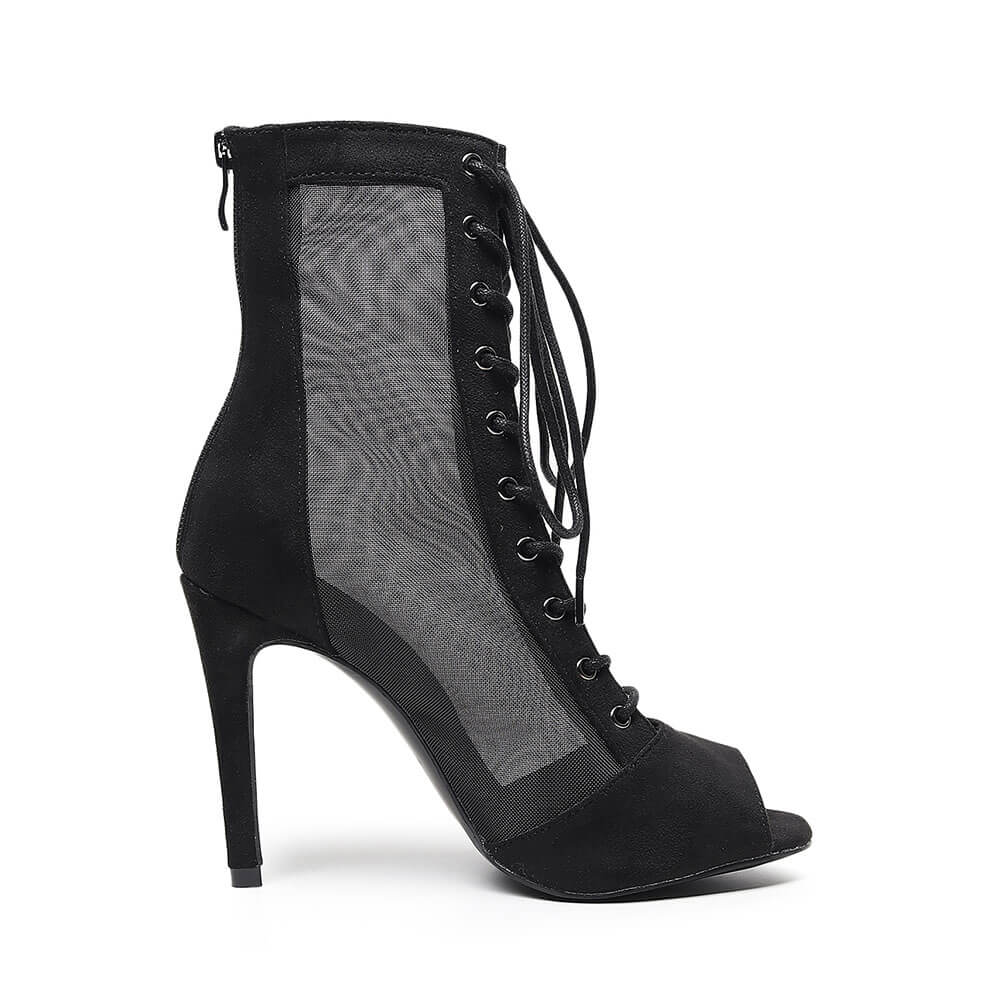 Stivaletti in pelle scamosciata nera