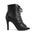 Black Peep Toe Lace-up Mesh Stiletto Boots