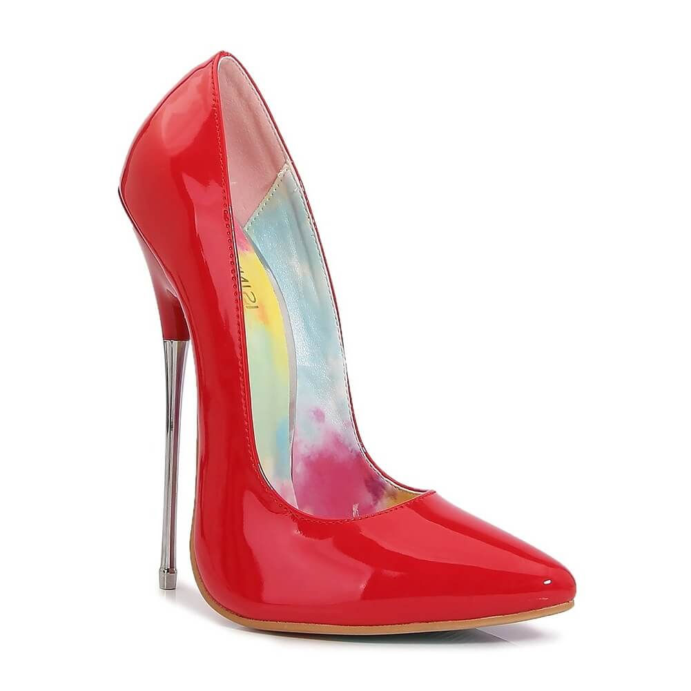 Décolleté rosse a punta da 16 cm