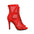 Red Mesh Cutout Dance Boots