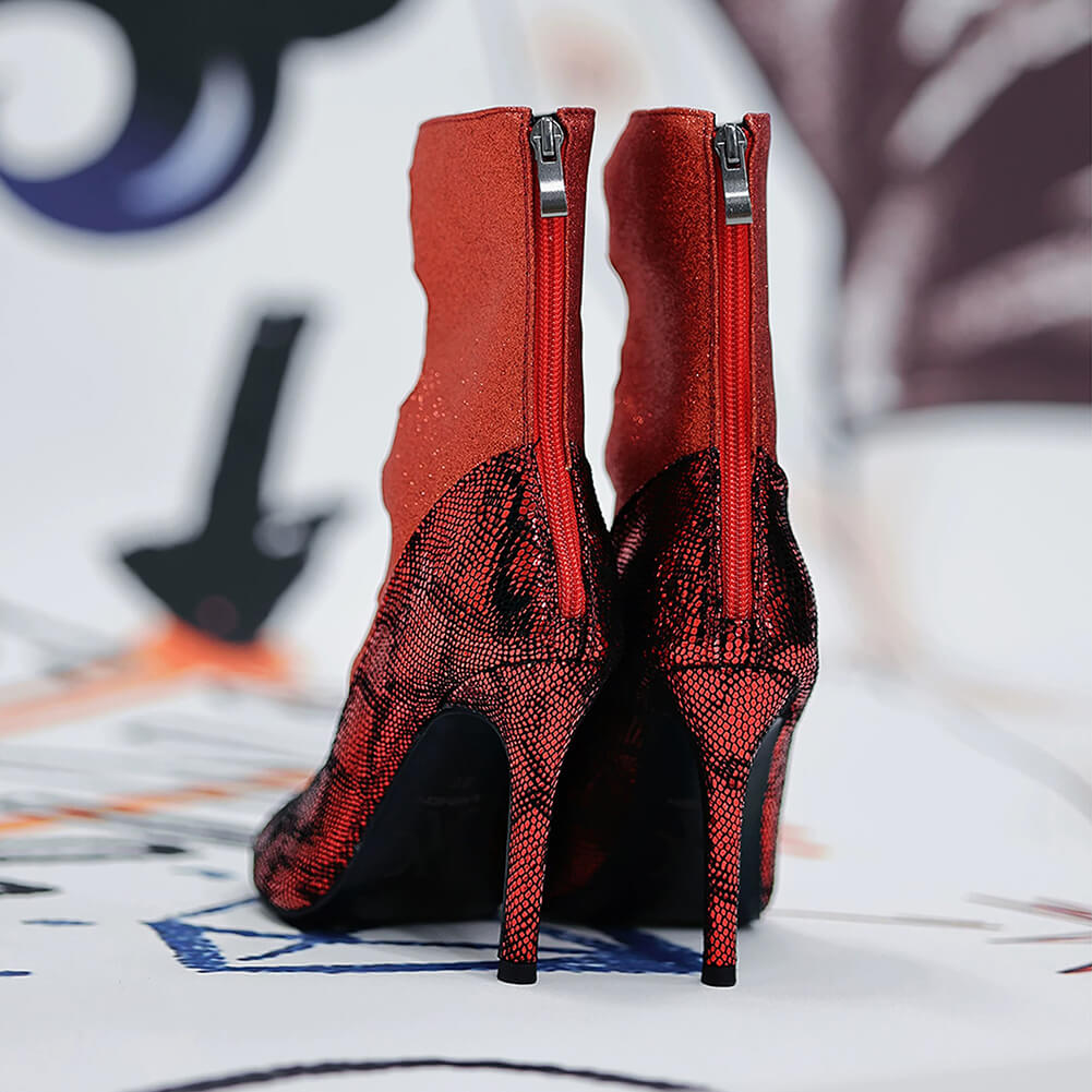 Scarpe con tacco alto nere con lacci per danza jazz latina
