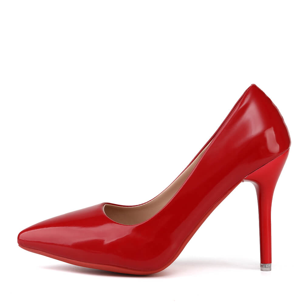 Red Vegan Pumps
