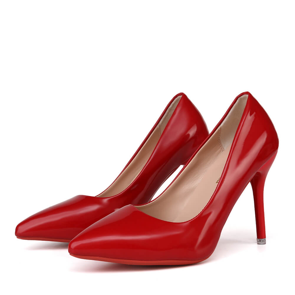 Red Vegan Pumps