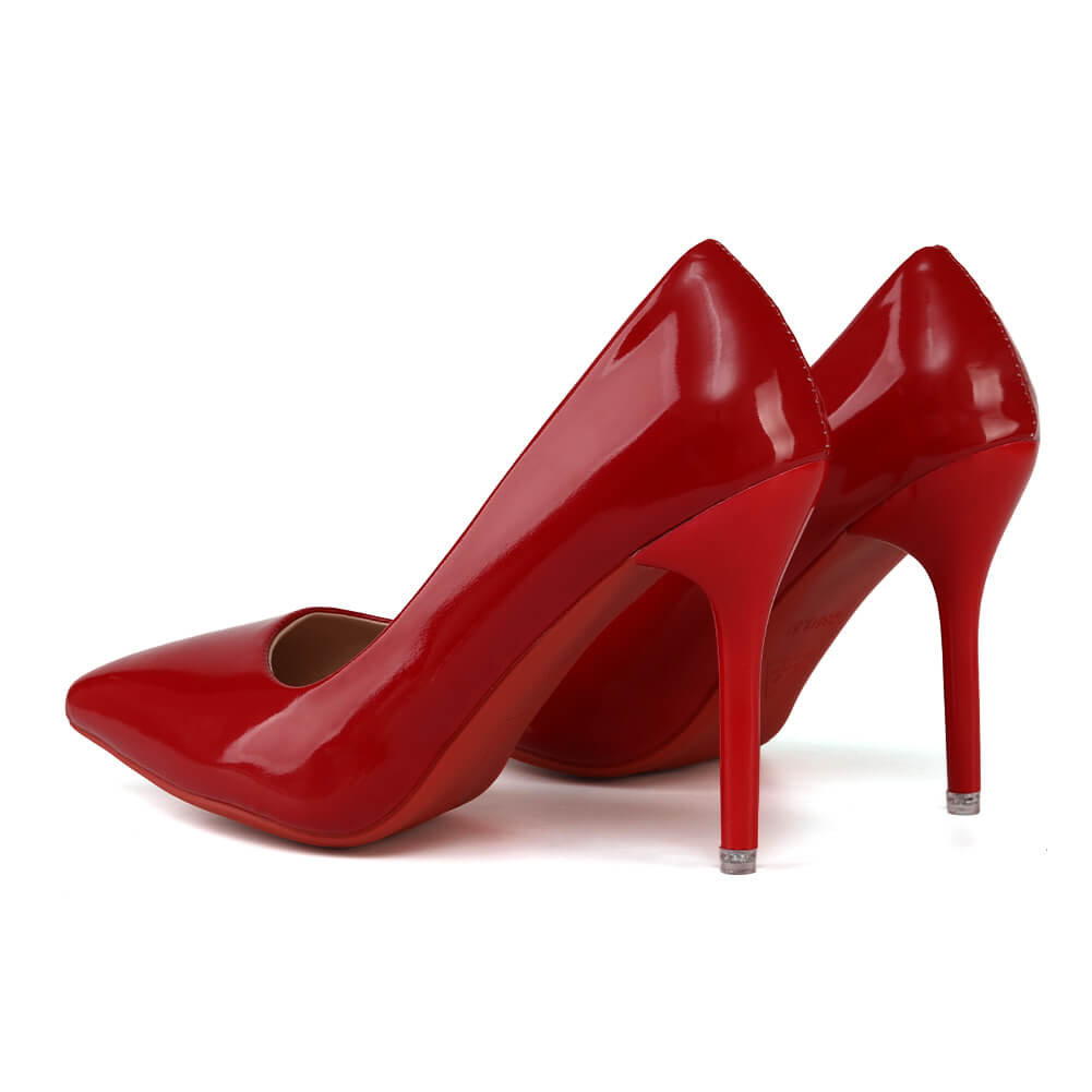 Red Vegan Pumps