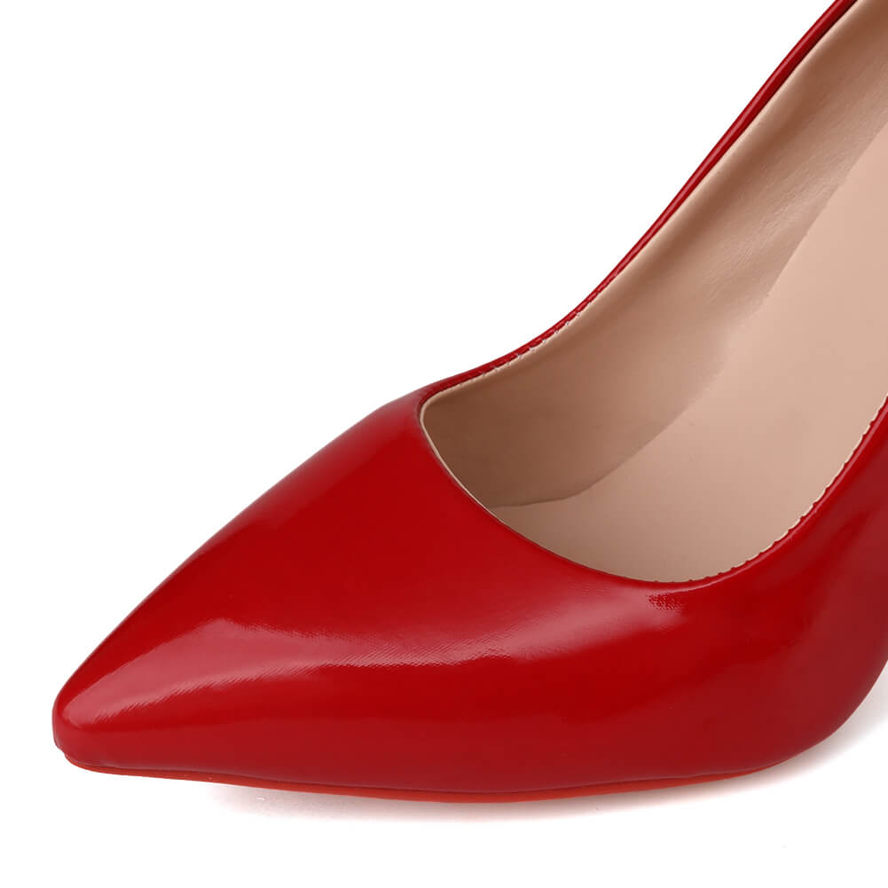 Red Vegan Pumps